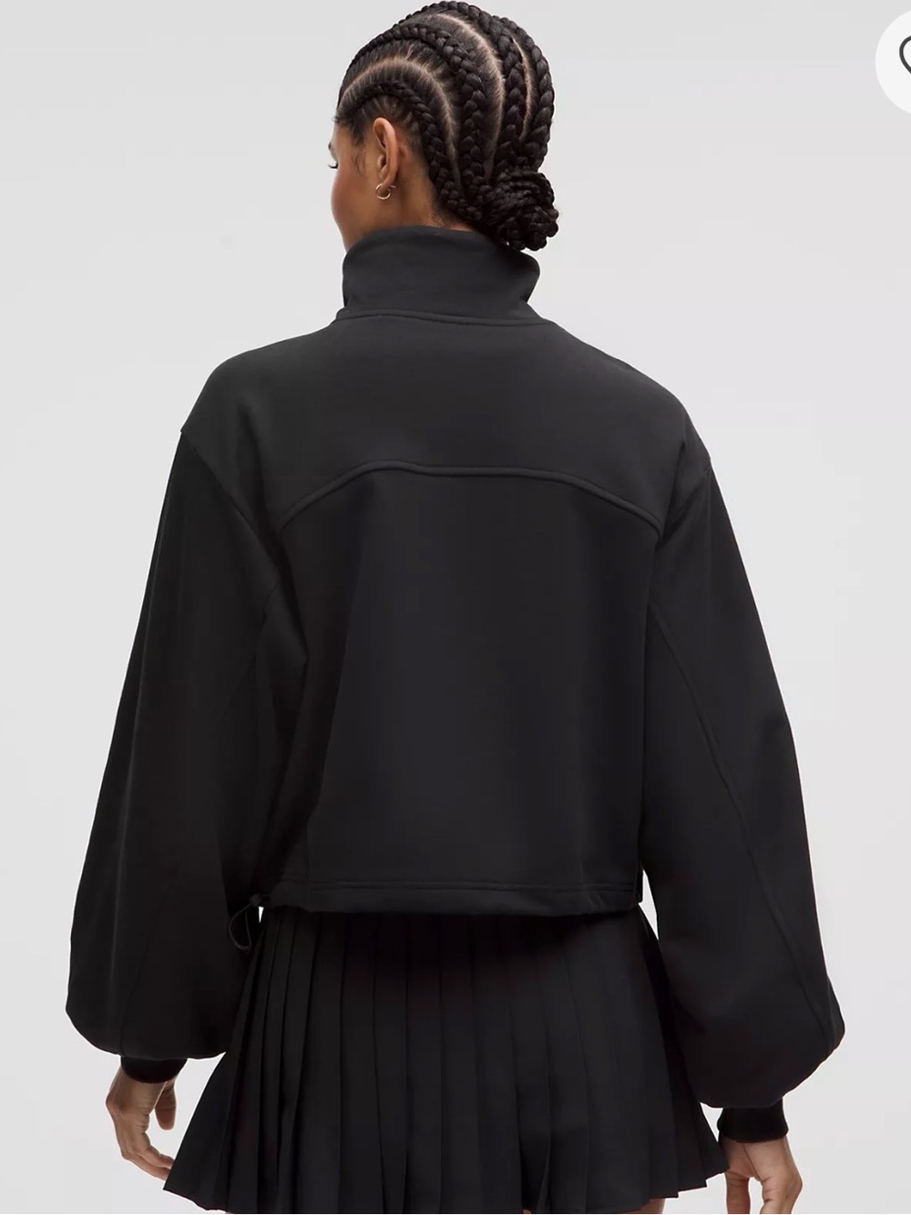 lululemon athletica Women's Black Half-Zip Cropped Pullover - Picture 3 of 7
